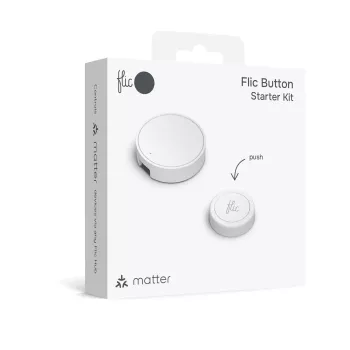 FLIC Button Starter Kit - Smart Home Automation System with Hub LR and 2 Flic 2 Buttons
