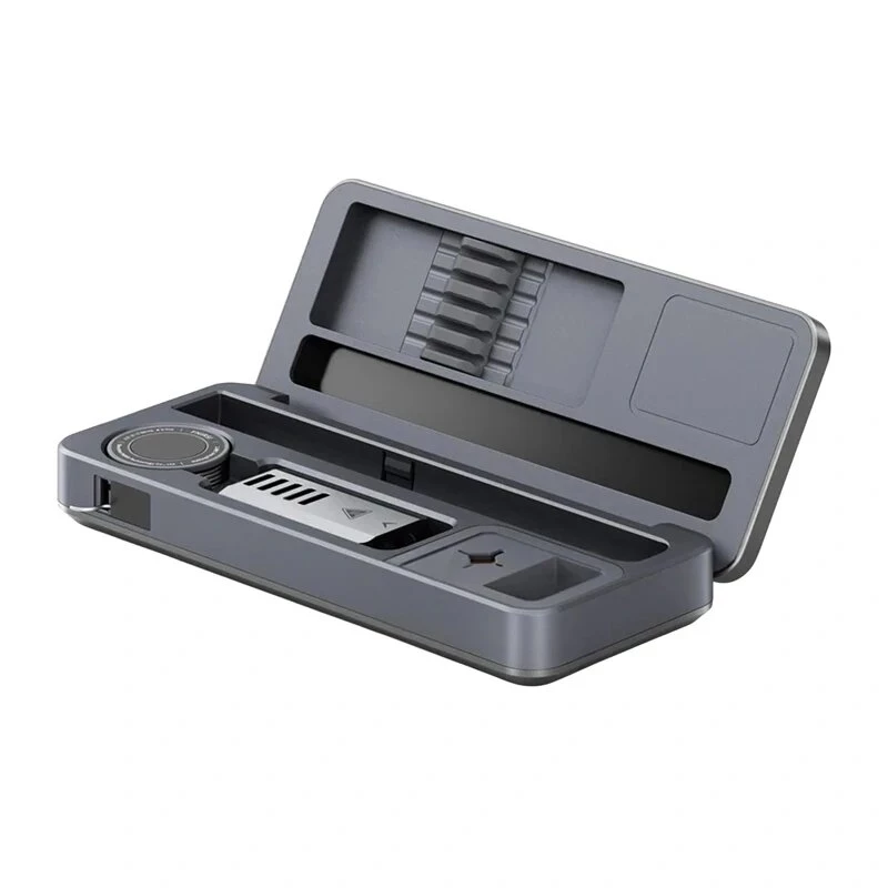 FNIRSI HS-02B Plus Tool Box 100W USB-C PD Soldering Iron with 0.87 inch OLED Display, 80-420°C, 6s Heat-Up, Aluminum Alloy Body, Adjustable Sleep/Shutdown, Firmware Upgradeable