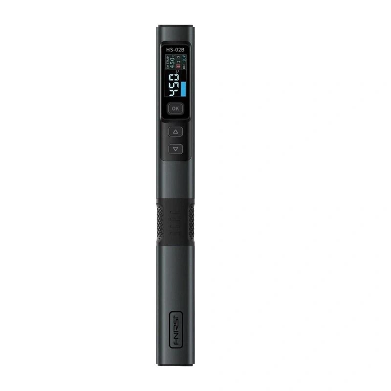 FNIRSI HS-02B Plus Tool Box 100W USB-C PD Soldering Iron with 0.87 inch OLED Display, 80-420°C, 6s Heat-Up, Aluminum Alloy Body, Adjustable Sleep/Shutdown, Firmware Upgradeable