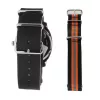 Folli Follie Donatella Men's Watch WT14T0015DG 40mm Stainless Steel Case Black Leather Strap Quartz Analog