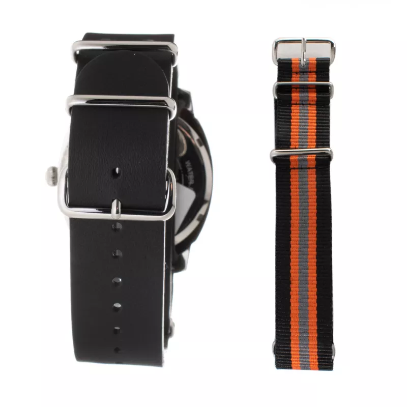 Folli Follie Donatella Men's Watch WT14T0015DG 40mm Stainless Steel Case Black Leather Strap Quartz Analog