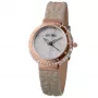 FOLLI FOLLIE Donatella Women's Quartz Watch WF13B032SPI 35mm Stainless Steel Case White Dial Pink Leather Strap