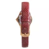 FOLLI FOLLIE Heart4Heart Women's Quartz Watch WF1B006STSR 33mm Rose Gold Stainless Steel Case White Dial Red Leather Strap