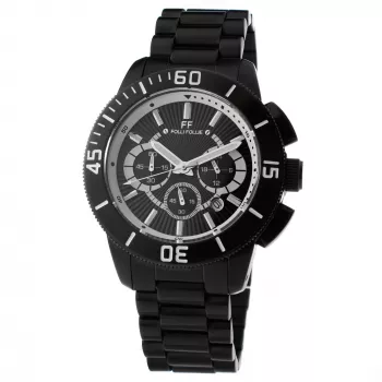 Folli Follie Watch Man WF8Y036BEK 40mm Black Stainless Steel Leather