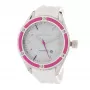FOLLI FOLLIE Woman Watch WF0T027ZDP 45mm Stainless Steel Quartz White Dial Black Leather