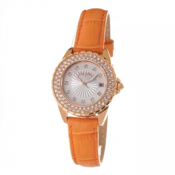 FOLLI FOLLIE Women's Watch WF13B071STN 30mm Rose Gold Stainless Steel & Beige Leather