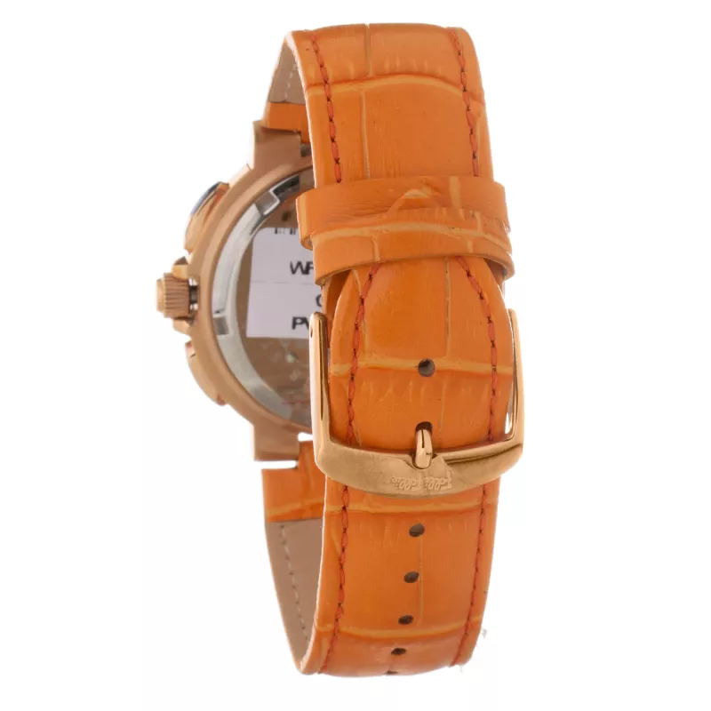 FOLLI FOLLIE Women's Watch WF13R002SEN 40mm Rose Gold Stainless Steel White Leather