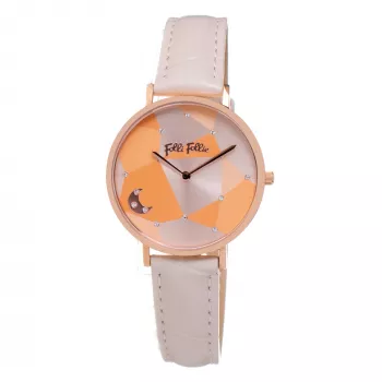 Folli Follie Women's Watch WF19R016SSGPI 31.5mm Stainless Steel Quartz Analog Pink Dial