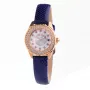 Folli Follie Women's Watch WF1B006STA 36mm Stainless Steel Quartz Analog Silver Dial Black Leather Strap