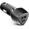 Forcell Carbon CC50-1A1C 38W Car Charger USB-C PD 3.0 + USB-A QC 3.0 Black