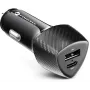 Forcell Carbon CC50-1A1C 38W Car Charger USB-C PD 3.0 + USB-A QC 3.0 Black