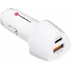 Forcell Carbon CC50-1A1C 38W USB-C PD + USB-A QC 3.0 Car Charger - White