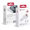 Forcell Carbon CC50-1A1C 38W USB-C PD + USB-A QC 3.0 Car Charger - White