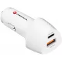 Forcell Carbon CC50-1A1C 38W USB-C PD + USB-A QC 3.0 Car Charger - White