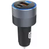 Forcell F-Energy 65 Car Charger 65W, 2x USB-C (PD 3.0) & 1x USB-A (QC 4.0), Grey