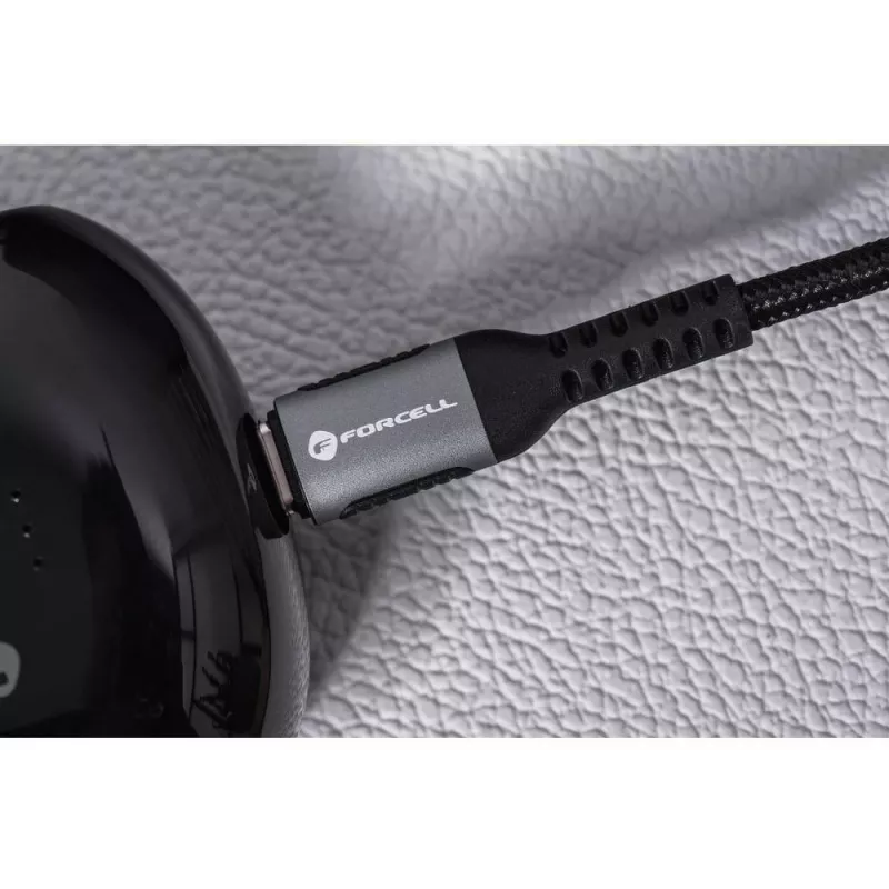 Forcell F-Energy Cafule USB-C to USB-C Cable 0.5 m 240 W 5A PD QC 4.0 Braided Black