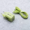 Forcell F-Energy GaN III VT-41 33 W GaN Wall Charger, 1x USB-C PD 3.0/PPS & 1x USB-A QC 4.0, Green