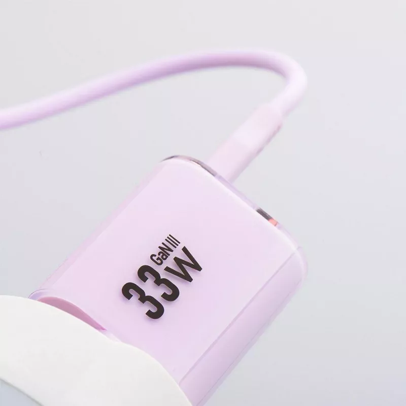 Forcell F-Energy GaN III VT-41 33W 1x USB-C 1x USB-A PD 3.0 QC 4.0 Wall Charger Purple