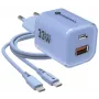 Forcell F-Energy GaN III VT-41 33W USB-C & USB-A Wall Charger, PD 3.0, QC 4.0, Blue