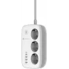 Forcell F-Energy VT-PS03 Smart Power Strip, 3x Schuko Sockets, USB-C PD 30W, 3x USB-A QC 3.0, Wi-Fi, Tuya App Control, 2500W/10A
