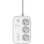 Forcell F-Energy VT-PS03 Smart Power Strip, 3x Schuko Sockets, USB-C PD 30W, 3x USB-A QC 3.0, Wi-Fi, Tuya App Control, 2500W/10A