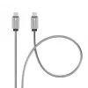 Forcell USB-C to USB-C Cable F-Energy QC4.0 PD 5A 100W E-Mark Metal 1m Silver C239