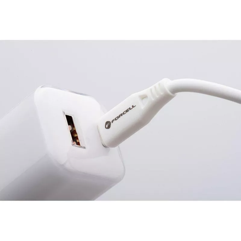 Forcell VT-41 GaN III 33W Wall Charger with 1x USB-C PD 3.0 & 1x USB-A QC 4.0 (White)