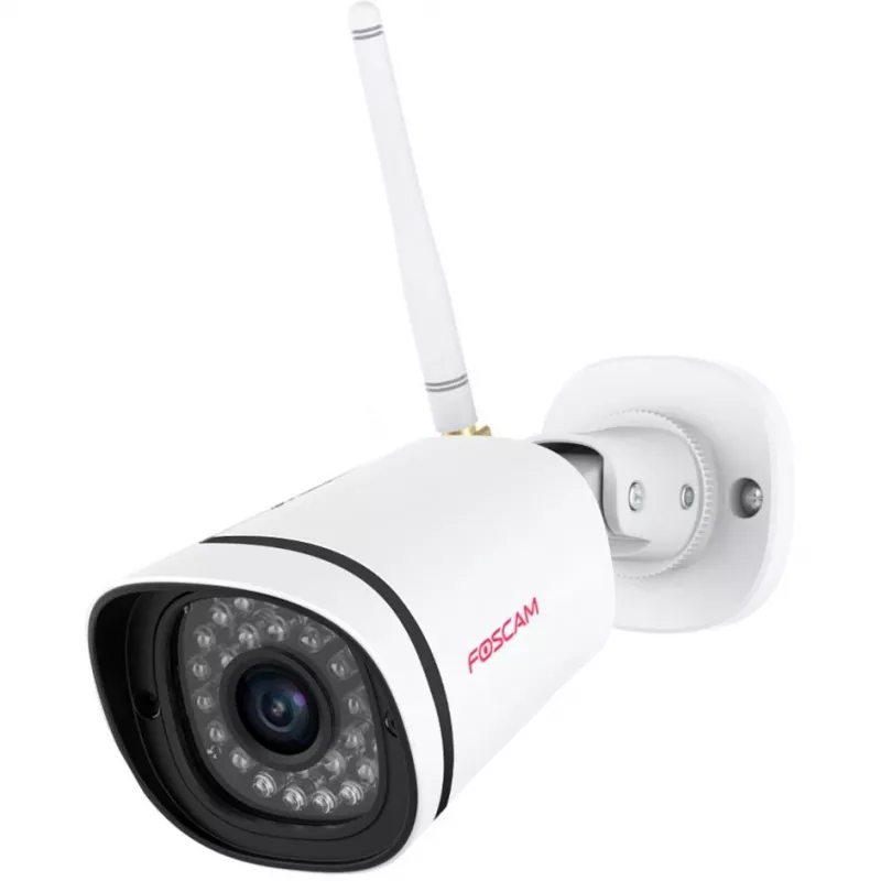 FOSCAM FN7108W-B4-1T 8-Channel Wireless NVR Security System with 4x FI9910W 1080P Bullet Cameras, 1TB HDD, White