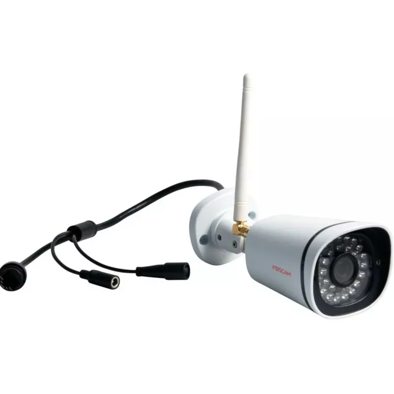 FOSCAM FN7108W-B4-1T 8-Channel Wireless NVR Security System with 4x FI9910W 1080P Bullet Cameras, 1TB HDD, White