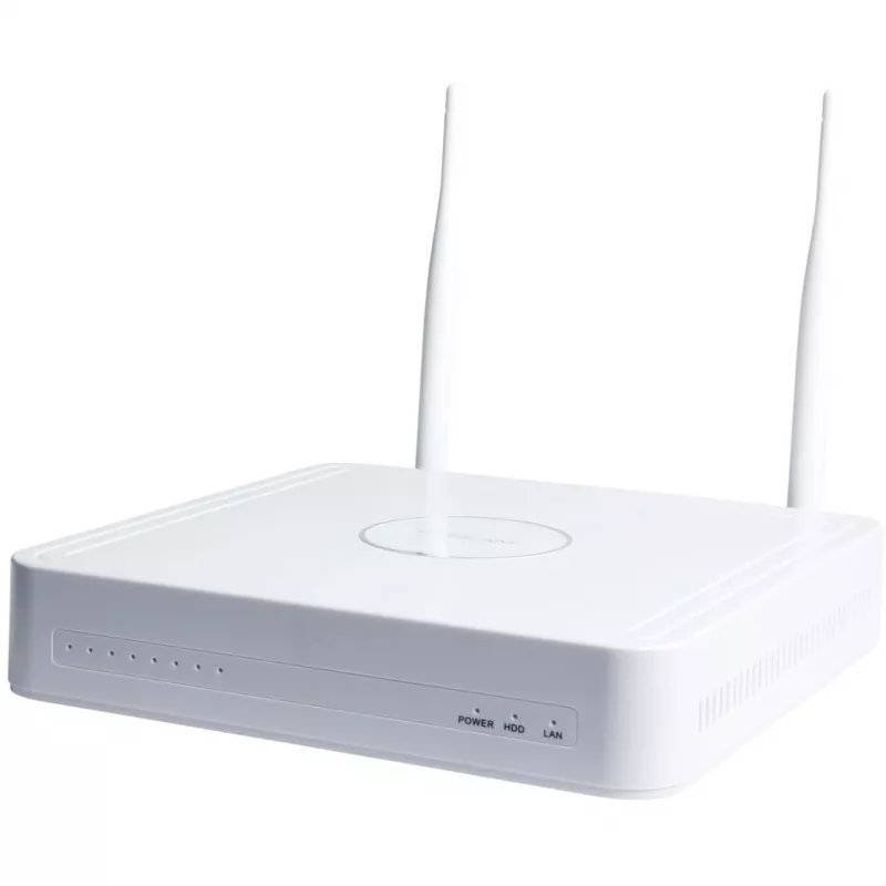 FOSCAM FN7108W-B4-1T 8-Channel Wireless NVR Security System with 4x FI9910W 1080P Bullet Cameras, 1TB HDD, White