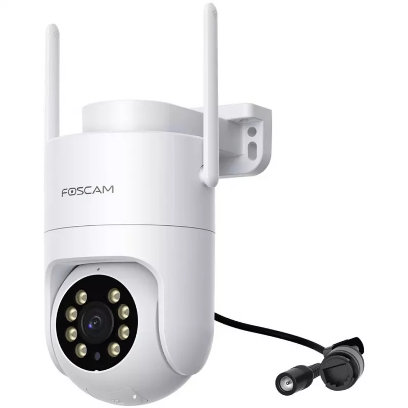 Foscam PD8 Wireless Surveillance Camera White 8MP (3840x2160), WiFi 6 Dual Band, Millimeter Wave Radar, 360° Auto-Tracking, Pan & Tilt