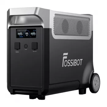 FOSSIBOT FB3840 3840Wh LiFePO4 Portable Power Station 2200W Pure Sine Wave AC Output, Solar Ready, Expandable Battery