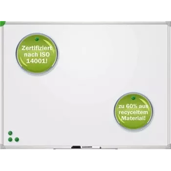 Franken u-act!line Magnetic Whiteboard 400 x 300 mm, Lacquered Steel, Silver Anodised Aluminium Frame, Wall-Mountable, Pen Tray Included SC913040
