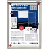 FRANKEN X-tra!Line Indoor Lockable Notice Board 1 x DIN A4, Magnetic Dry-Wipe Surface, Silver Anodized Aluminium Frame (FSA1)
