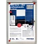 FRANKEN X-tra!Line Indoor Lockable Notice Board 1 x DIN A4, Magnetic Dry-Wipe Surface, Silver Anodized Aluminium Frame (FSA1)