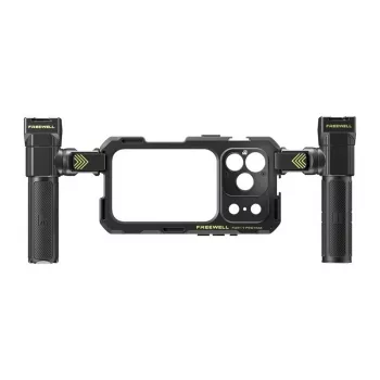 Freewell Genius Rig Phone Mount for iPhone 17 Pro Max - Black Aluminum Alloy Cage with Dual Handles