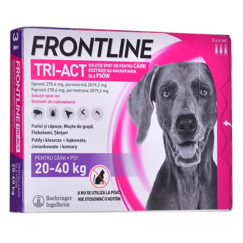 FRONTLINE Tri-act L 20-40 kg - Parasite drops for dogs - 3 x 4 ml