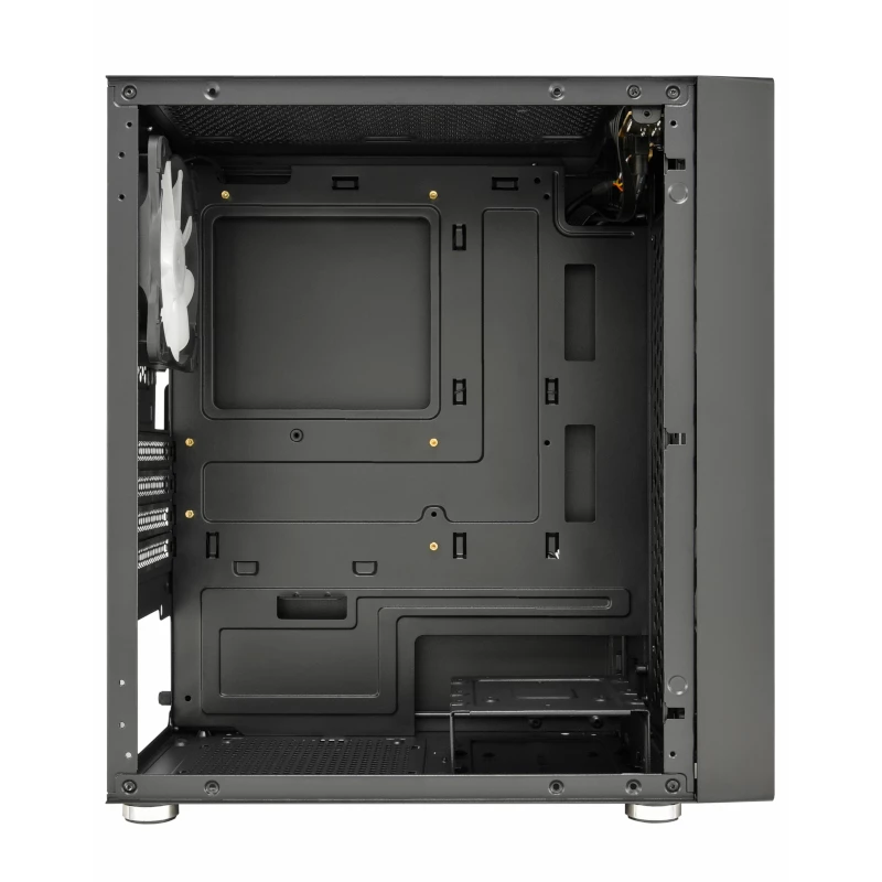 FSP CST130A Micro-ATX Gaming Chassis - Black, Tempered Glass, ARGB Fan