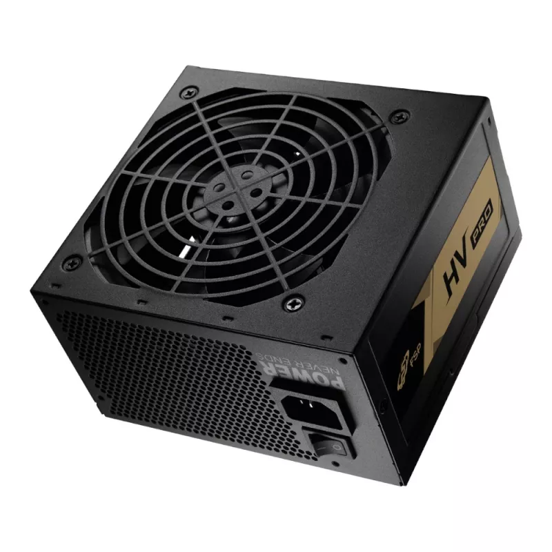 FSP HV Pro 650W Plus Non-Modular ATX Power Supply Unit - 80 PLUS Bronze, 650W, Black