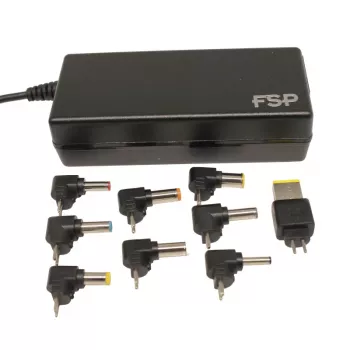 FSP NB 45W Universal Ultrabook Adapter - 19V 2.37A, 8 Tips, Black