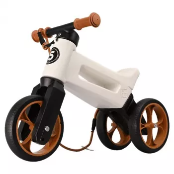 FUNNY WHEELS Rider Super Balance Bike, Pearl / Brown