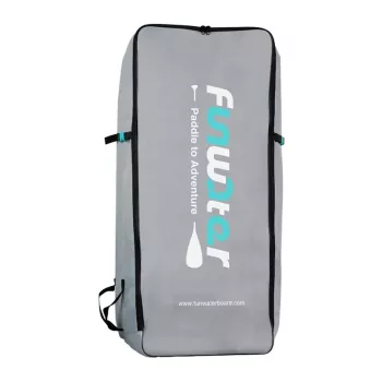 FunWater SUP Backpack (Grey) – 120L, Heavy-Duty Oxford Fabric, Padded Straps