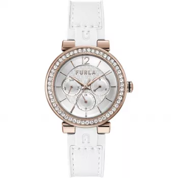 FURLA Arco Chain Women's Quartz Watch 38mm Silver Stainless Steel Mesh Bracelet WW00011003L3