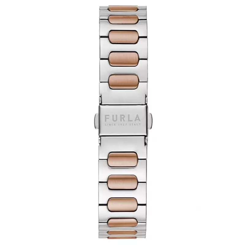 FURLA Arco Chain Women's Quartz Watch 38mm Stainless Steel Mesh Bracelet Rose Gold Tone