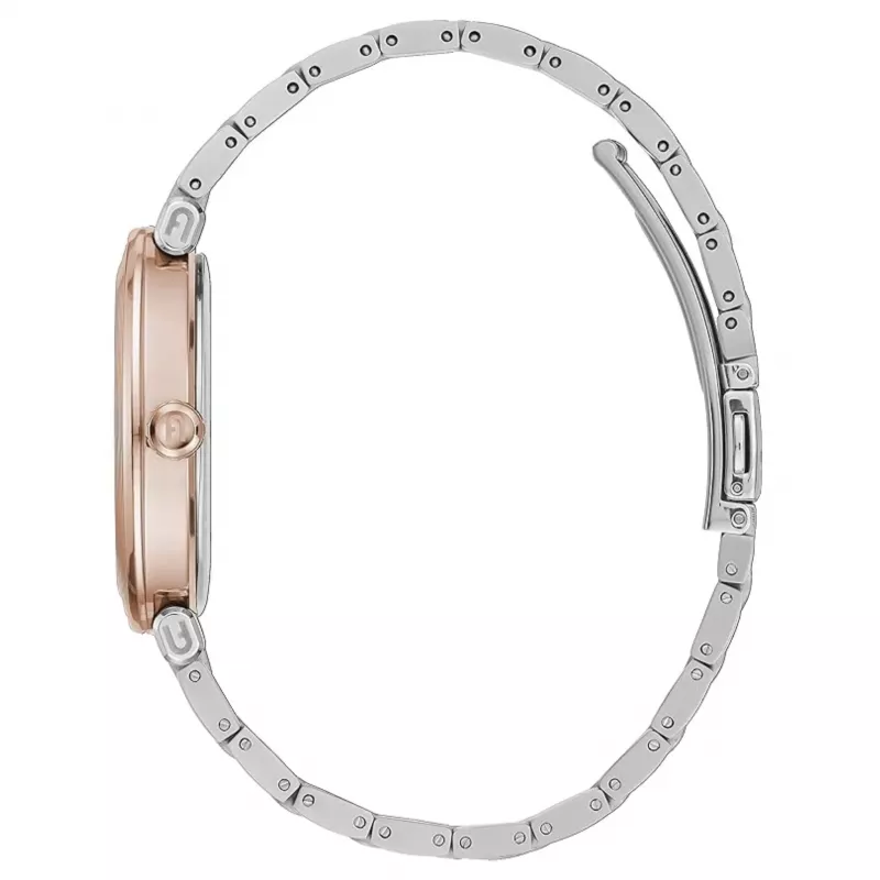 FURLA Arco Chain Women's Quartz Watch 38mm Stainless Steel Mesh Bracelet Rose Gold Tone