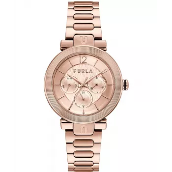 FURLA Giada Women's Quartz Watch WW00011006L3 38mm Silver Pink Leather