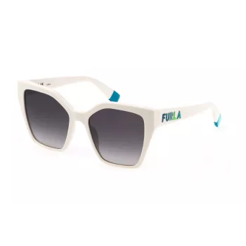 FURLA SFU686-5403GF Women's Rectangular Sunglasses Havana Brown Acetate Frame Gradient Brown Lens 54/18/140 mm