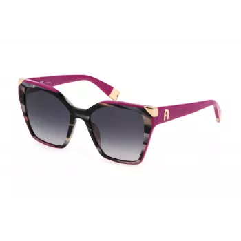 Furla SFU686V5405GZ Women's Cat Eye Sunglasses Havana Brown Gradient 54mm