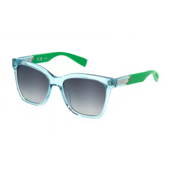 FURLA SFU688-54C71B Women's Cat Eye Sunglasses - Havana Acetate Frame, Brown Gradient Lens - 54/17/140 mm