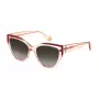FURLA SFU694-5509TU Women's Sunglasses - Geometric Plastic Frame, Polycarbonate Lenses, UV400 Protection, 55/18/140 mm